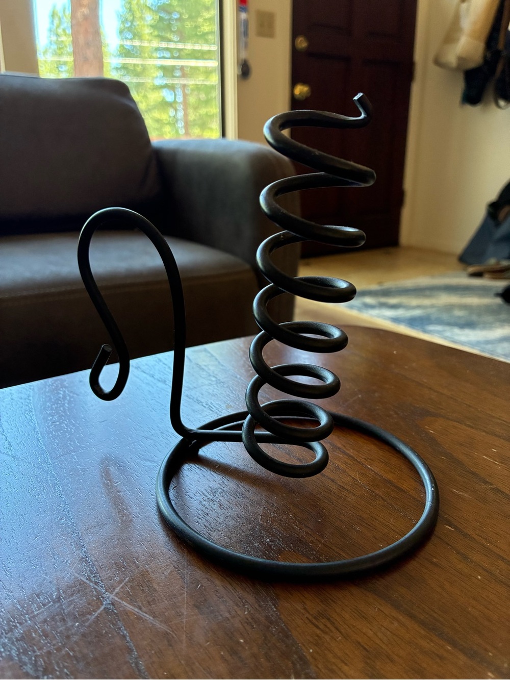 Black Spiral candle holder